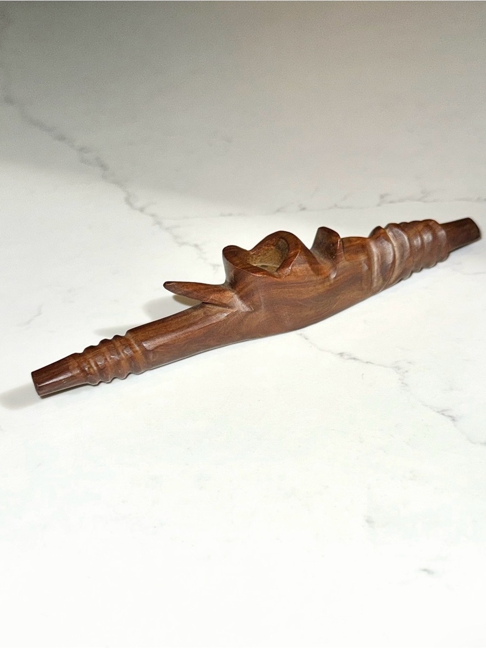 Small 6” wood face carving